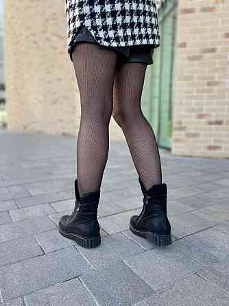 Vesna Жіночі черевики VESNA чорні натуральна шкіра-сатин висота 15,5см (2440) Коломыя