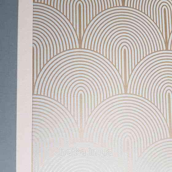 Шпалери флізелінові екологічно чисті Rasch Salisbury 0.53х10 геометрія напівкола золотисті смуги на зеленому Київ
