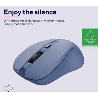 Мышка Trust Mydo Silent Wireless Blue (25041) Винница - изображение 7