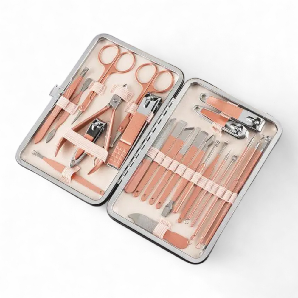 Маникюрно-педикюрный набор RESTEQ 24 предмета — профессиональный набор инструментов для ухода за ногтями и лицом Киев - изображение 1