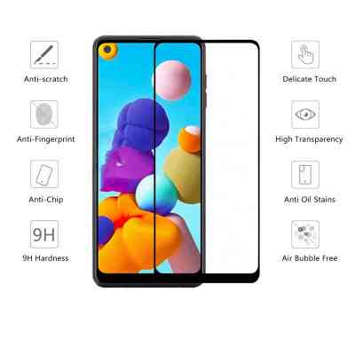 Стекло защитное Drobak Samsung A21S (Black) (121277) (121277) Винница