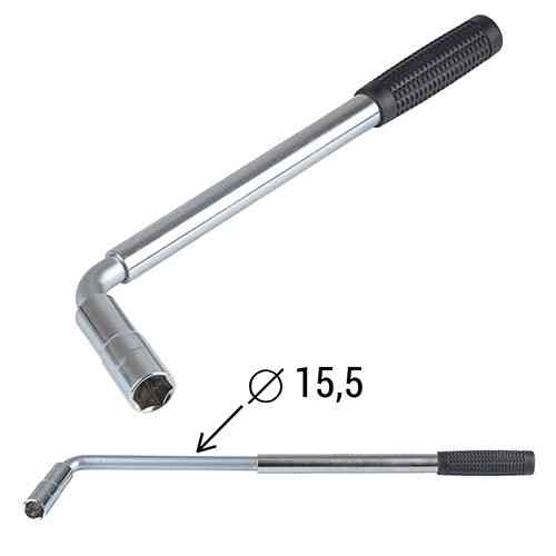 Ключ балонний L-образн. 17х19 3/4" телескопічний посилений 530мм Alloid Винница