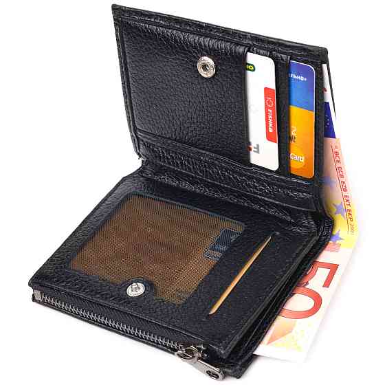 Вертикальний гаманець з натуральної шкіри з тисненням під крокодила CANPELLINI 21673 Чорний Київ