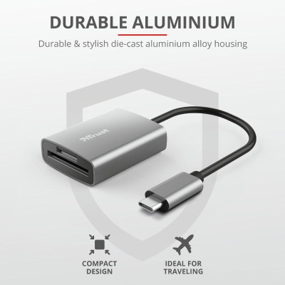 Зчитувач флеш-карт Trust Dalyx Fast USB-С Card reader (24136) Вінниця - фото 2