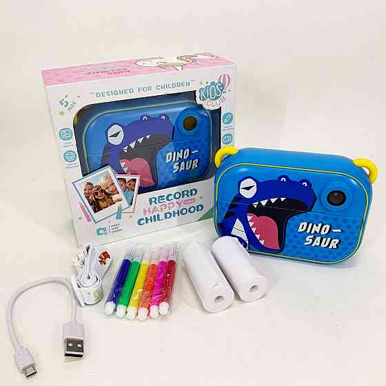 Фотоапарат іграшка дитяча, Дитячий цифровий фотоапарат з миттєвим друком фото Маленький EC-60 Івано-Франківськ