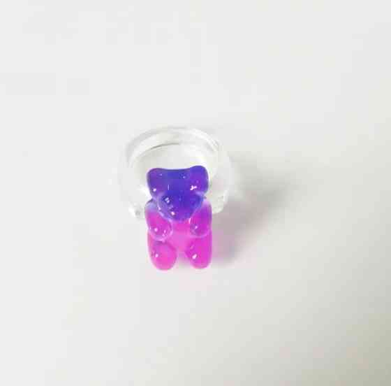 Кольцо с мишкой детское 4,5 см разноцветный Киев