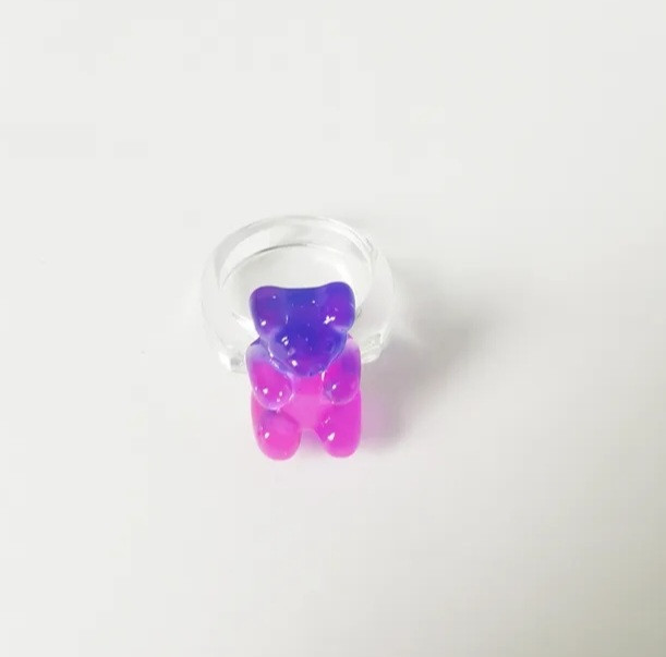 Кольцо с мишкой детское 4,5 см разноцветный Киев - изображение 1