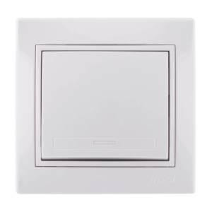 MIRA білий Вимикач внутрішній 1кл з білою вставкою Лезард Житомир - изображение 1