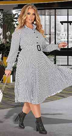 Красивое платье плиссе большого размера юбкой плиссе и поясом (54) Киев