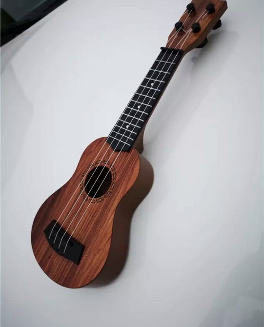 Гітара дитяча іграшка, укулеле для дітей - довжина 35 см, пластик, в комплект входит медиатор Київ - фото 5