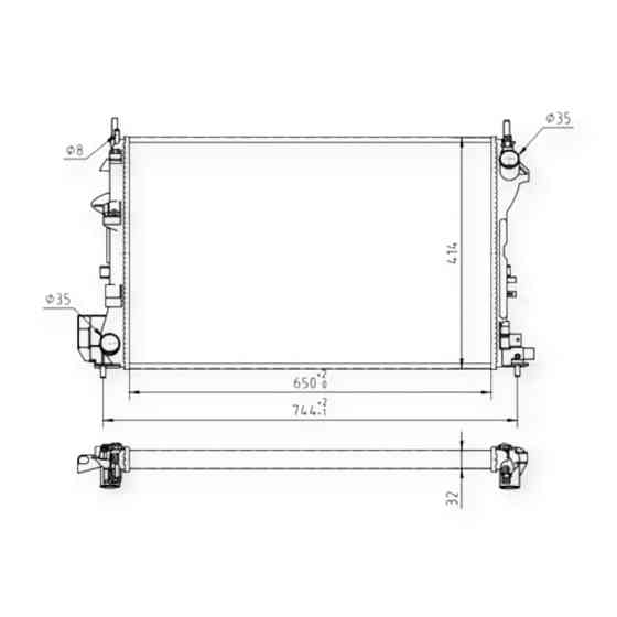 Радиатор охлаждения двигателя автомобиль Опель Vea C 1.6-1.8i 02- Мукачево