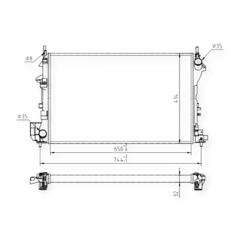 Радиатор охлаждения двигателя автомобиль Опель Vea C 1.6-1.8i 02- Мукачево - изображение 1