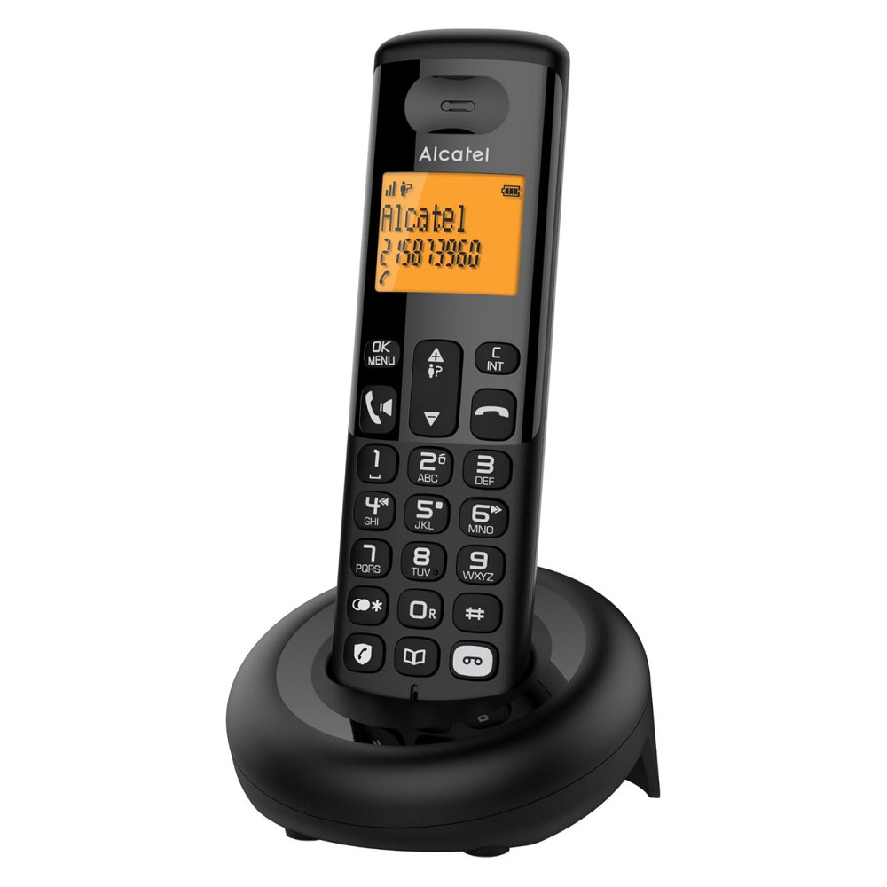Бездротовий телефон DECT домашній телефон Alcatel E260 SVoice Чорний з автовідповідачем 2-рядковим дисплеєм 50 контактів Київ - фото 6