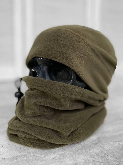 Комплект шапка + баф хакі Одеса - фото 1