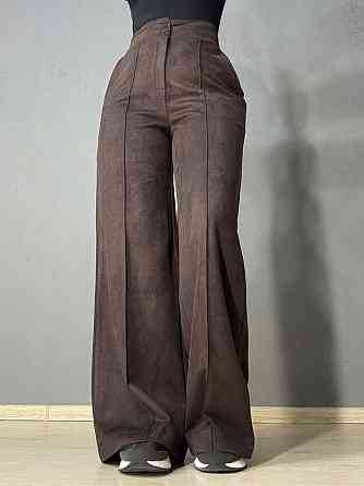 Брюки женские Gritana 234 палаццо под замшу коричневые, коричневый, M Киев