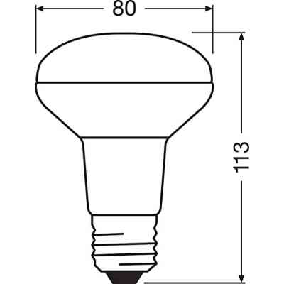 Лампочка Osram LED R80 60 4,3W/827 230V GL E27 (4058075433304) Вінниця