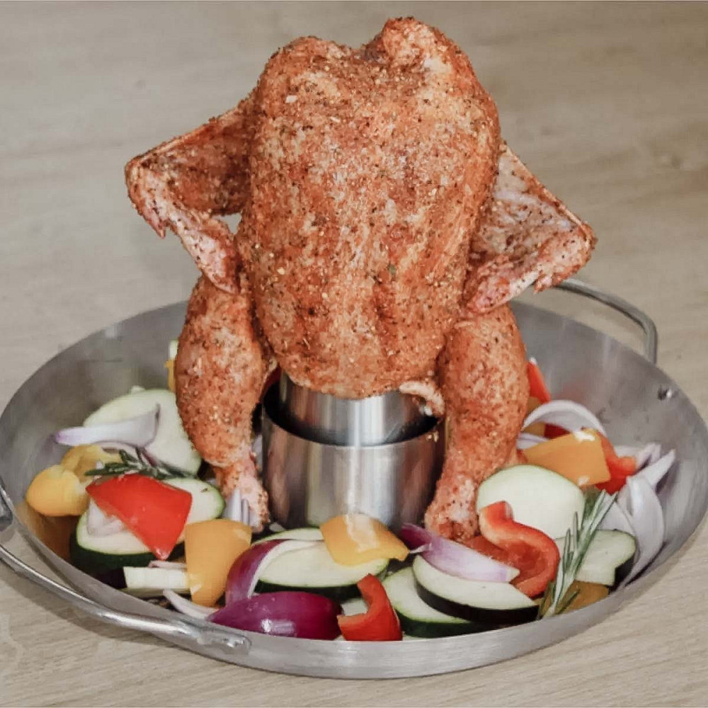 Стойка для курицы с перфорированным поддоном SANTOS, нержавеющая сталь, Ø 30 см 866 Код: 011595 Ровно - изображение 9