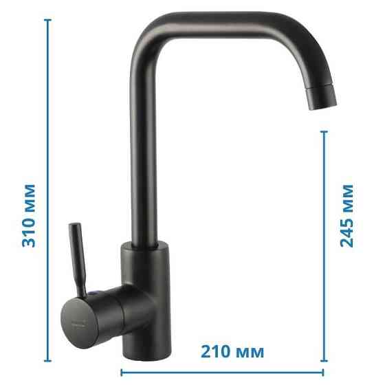 Кухонный смеситель Haiba Hans 011 черный HB0809 Харьков