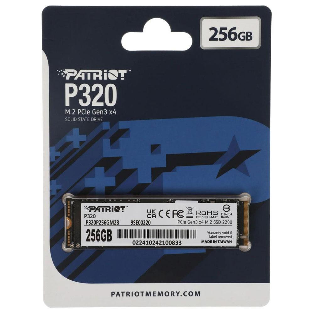 Накопитель SSD M.2 Patriot P320 256GB NVMe 2280 Gen3.0 x4 3D TLC Одесса - изображение 2