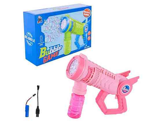 Мыльные пузыри арт.566 пистолет, розовый, аккумулятор ТМ 7TOYS Киев