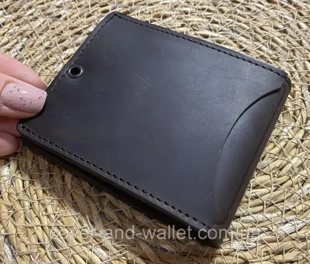 Обкладинка СБУ з кишенею з вінтажної шкіри коричневого кольору P_Leather Київ - фото 2