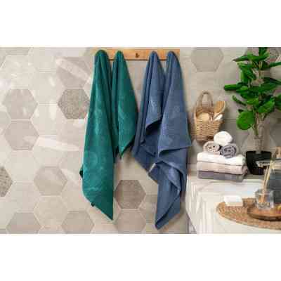 Рушник Ardesto набір махрових Lotus 2 шт 50х90 см індіго, 70х140см, 100% бавовна, синій (ART2357NA) Вінниця