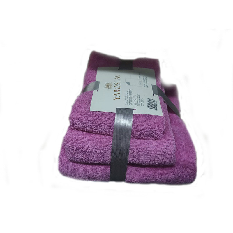 Набір 3шт. махрових рушників бузковий - 70*140, 50*90, 40*70 Київ - фото 1