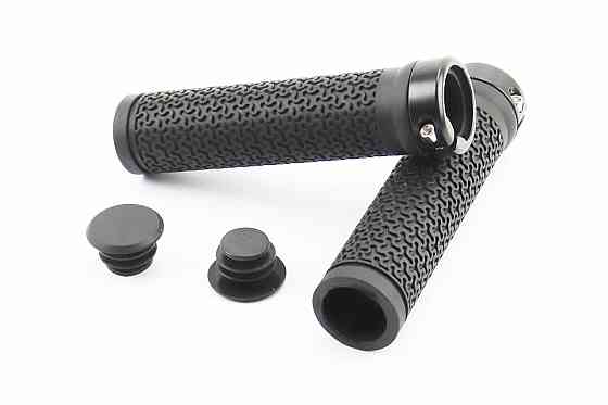 Ручки керма 130мм з затискачем Lock-On, чорні TPE-083 Київ