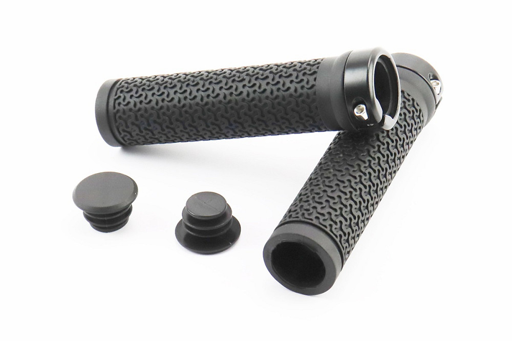 Ручки керма 130мм з затискачем Lock-On, чорні TPE-083 Київ - фото 1