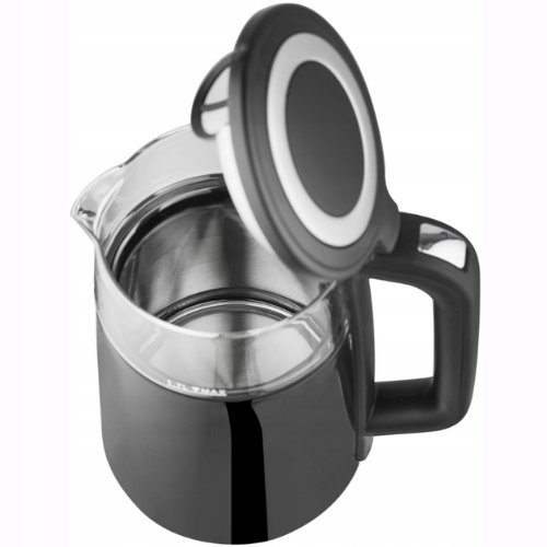 Електрочайник 1,7л нерж.сталь/скло/пластик чорний KM1710 KAMILLE Житомир - изображение 2