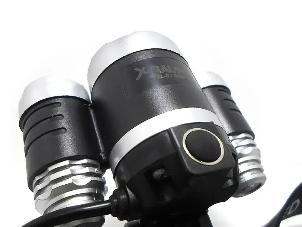 Налобный фонарь RJ-3000-T6 аккумуляторный 3 LED 800лм 2x18650 с зарядкой для туризма и охоты Одесса - изображение 4