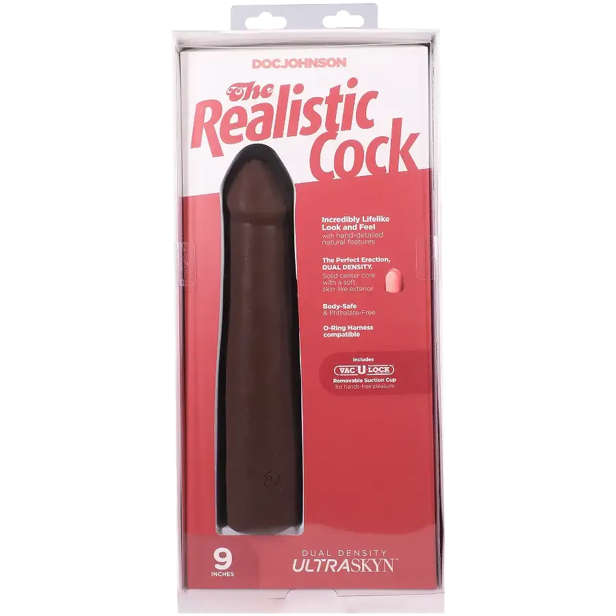 Фалоімітатор Doc Johnson The Realistic Cock ULTRASKYN - 9 Inch Chocolate Львів - фото 10