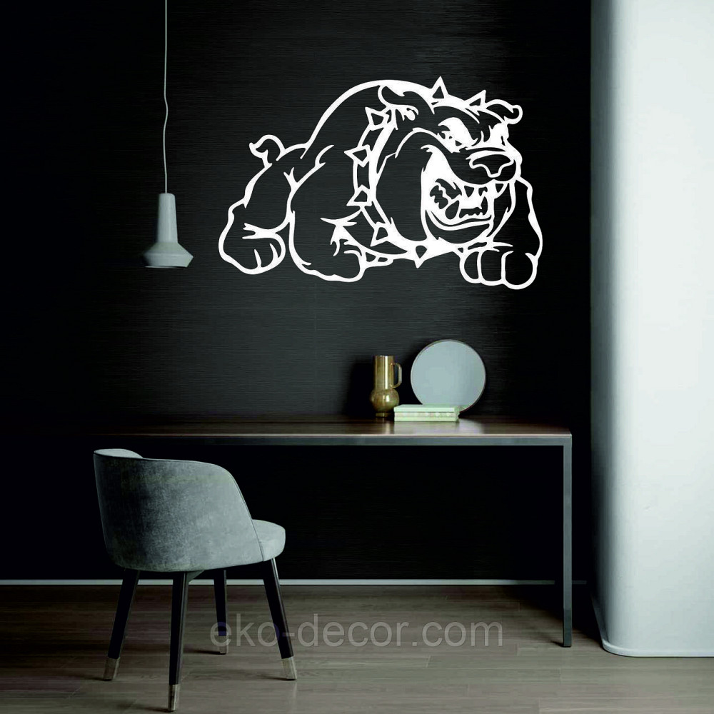 Декоративное настенное Панно «Бульдог - Спайк», Декор на стену 110*72 см, Белый Киев - изображение 1