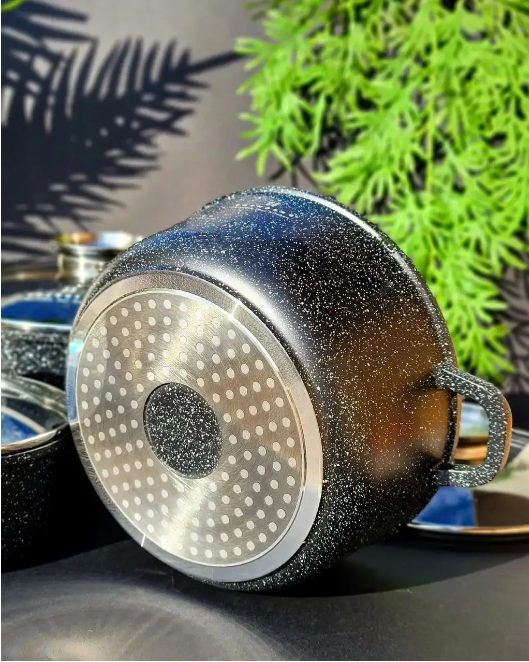 Казан чёрный со крышкой UNIQUE UN-5271 (16см и 1.25 л) Одесса - изображение 3