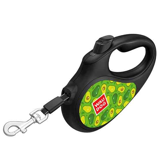 Повідець-рулетка для собак WAUDOG R-leash, малюнок "Авокадо", L, до 50 кг, 5 м, світловідбиваюч Коломыя