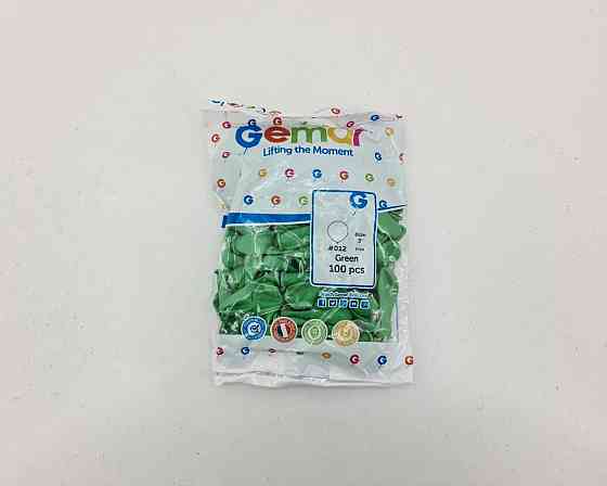 Повітряні кульки 3" (8 см) пастель зелені латексні бомбочки 100 шт Gemar (1 пачка) Харків