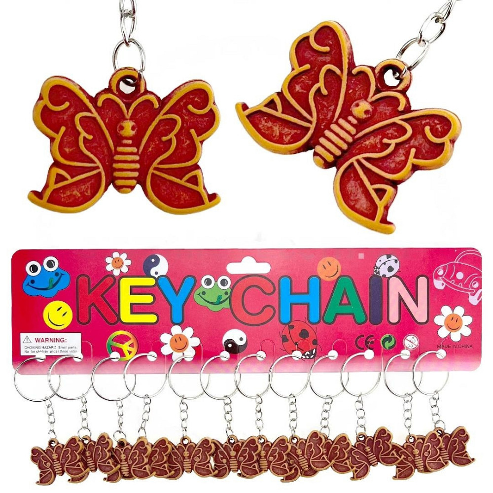 Брелок для ключів з кістки Метелик 12 шт уп Київ - фото 1