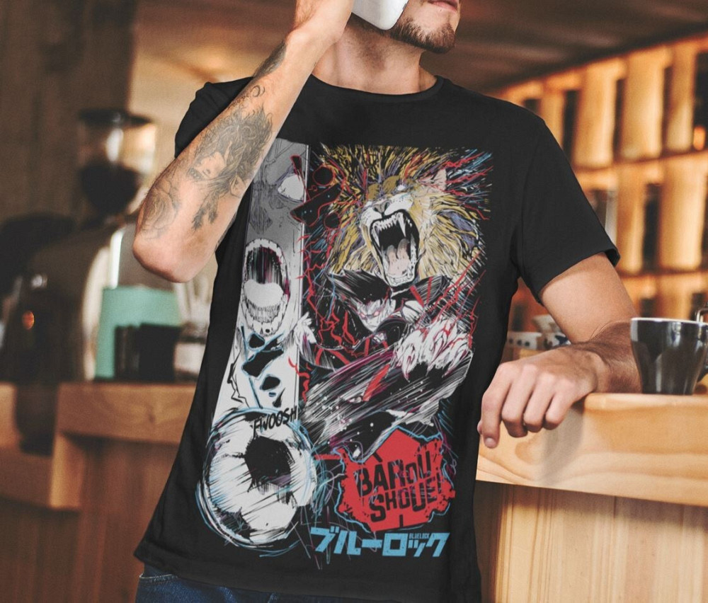 Футболка для хлопчика з аніме принтом Блуе Локк Кунігамі Рін оверсайз (зріст від 165 до 180) Чорний AnimeJ1156m Дніпро - фото 4