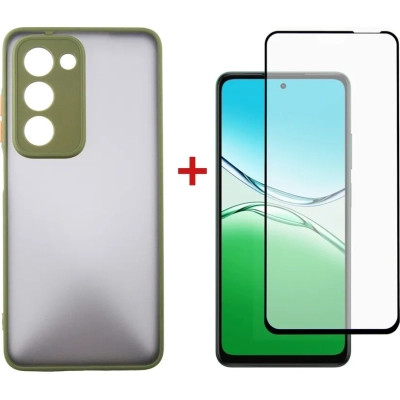 Чохол до мобільного телефона Dengos Oppo A5 4G Case Matte + Glass (Olive Green) (DG-KM-158) Вінниця - фото 1