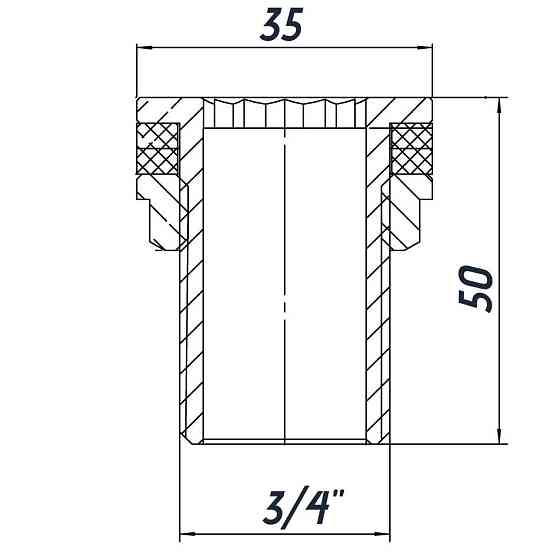 Врізання в бак 3/4″З латунне LO442S OPTIMUM Киев