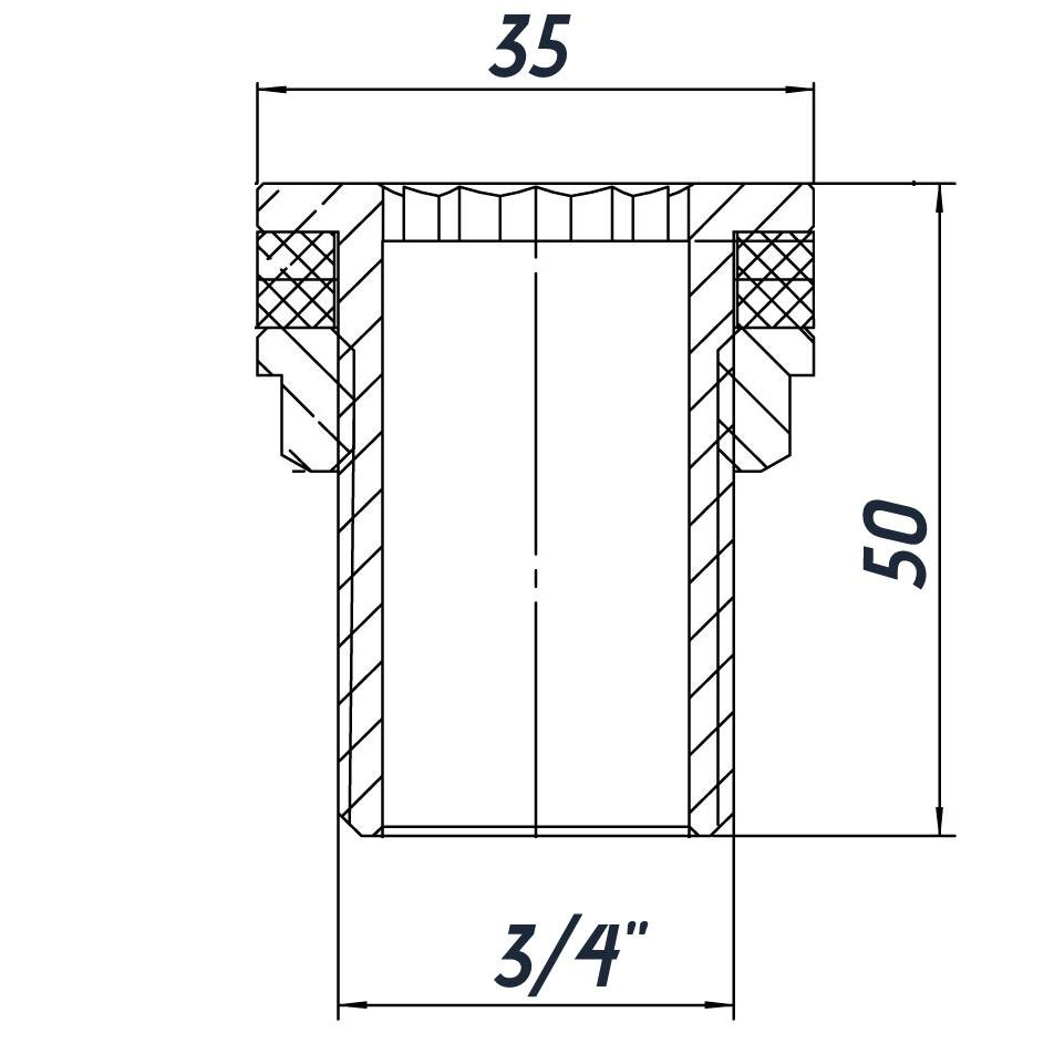 Врізання в бак 3/4″З латунне LO442S OPTIMUM Тернополь - изображение 5