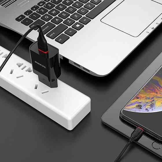 Сетевое зарядное устройство BOROFONE BA20A Sharp single port charger set, цвет черный BA20ALB Одесса