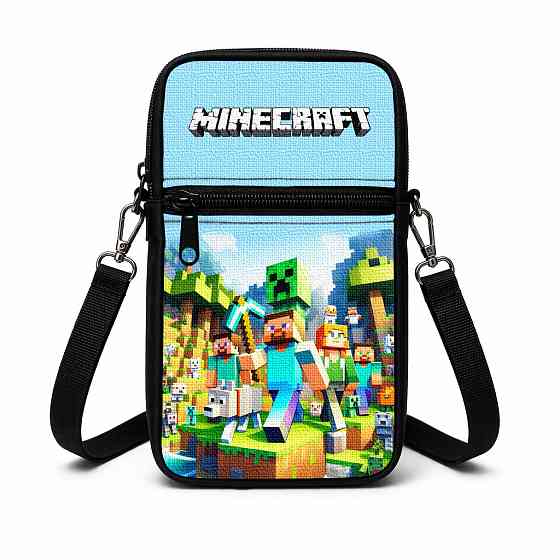 Сумка-чехол для телефона Minecraft детская через плечо, водонепроницаемая мини-сумка (4797) Киев