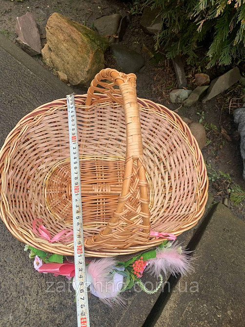 Корзинка с цветами, с декором, плетеная Киев - изображение 5