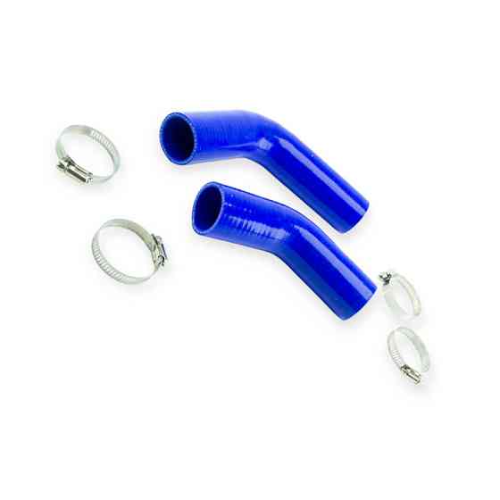 Патрубок МТЗ-80 (к-кт 2 шт) силікон синій із хомутами радіатора Мукачево
