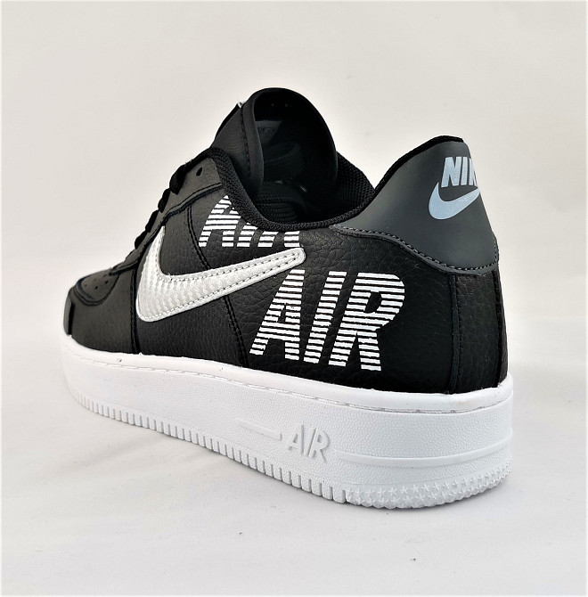 Кросівки Nike Чорні Чоловічі Найк Шкіряні Форси (розміри: 44,45) Відео Огляд Дніпро - фото 3