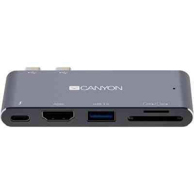 Порт-репликатор Canyon Docking Station with 5 ports, Thunderbolt 3, Input 100-240V (CNS-TDS05DG) Винница