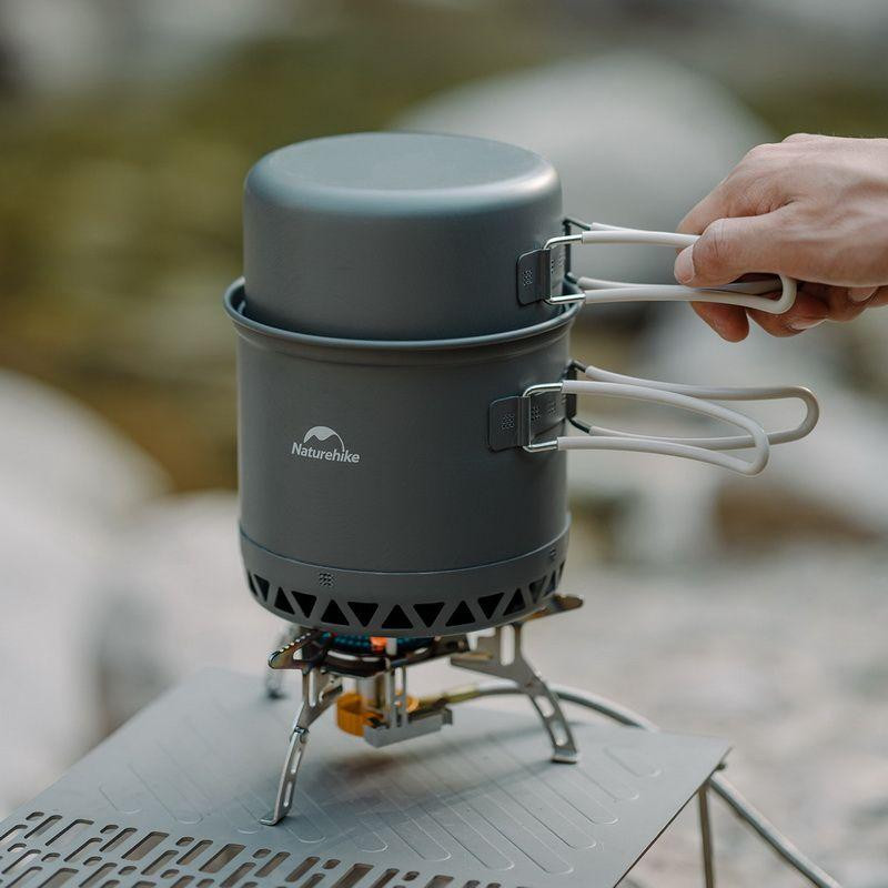 Набор посуды для кемпинга 2 ед. Naturehike CNK2300CJ0002, 1,8 л, алюминий Киев - изображение 3