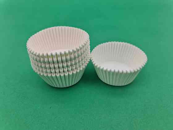 Тартолітка для кексів А7 "Кругла біла" D50 H30 (100 шт.) (1 уп.) Харків