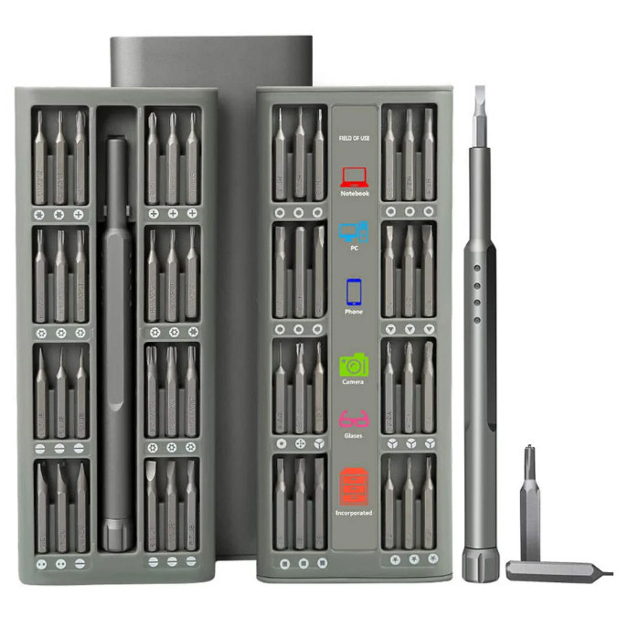 Викрутка з набором насадок у футлярі 7344, 48 насадок Вінниця - фото 3